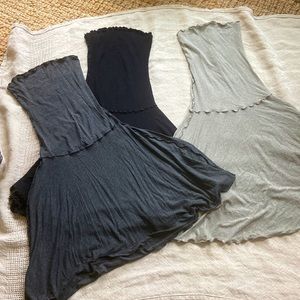 SOLD AS LOT.. 3 Angelrox Flirts black, sparkly pewter, charcoal OS